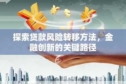 泸州探索贷款风险转移方法，金融创新的关键路径