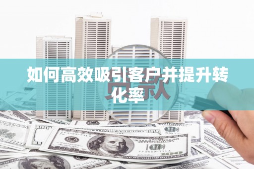 泸州如何高效吸引客户并提升转化率