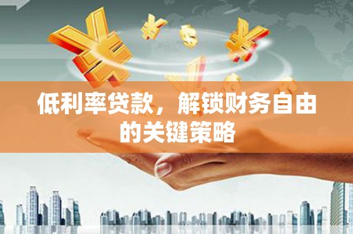 泸州低利率贷款，解锁财务自由的关键策略