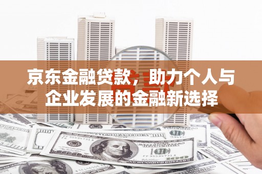 泸州京东金融贷款，助力个人与企业发展的金融新选择