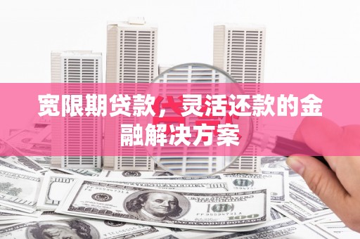 泸州宽限期贷款，灵活还款的金融解决方案