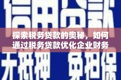 泸州探索税务贷款的奥秘，如何通过税务贷款优化企业财务