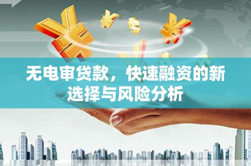 泸州无电审贷款，快速融资的新选择与风险分析