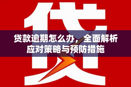 泸州贷款逾期怎么办，全面解析应对策略与预防措施