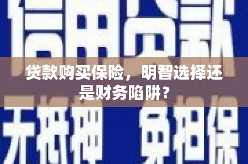 泸州贷款购买保险，明智选择还是财务陷阱？