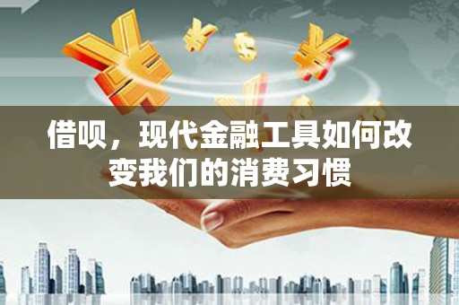 泸州借呗，现代金融工具如何改变我们的消费习惯