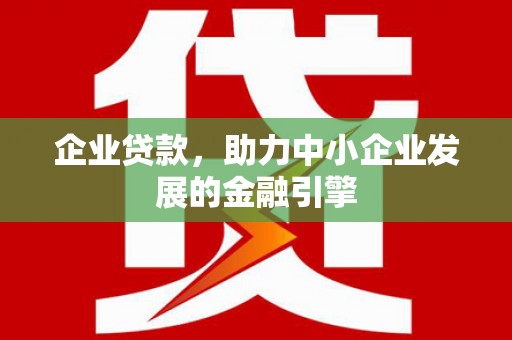 泸州企业贷款，助力中小企业发展的金融引擎