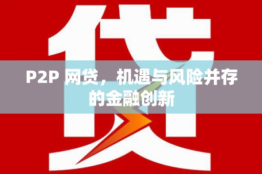泸州P2P 网贷，机遇与风险并存的金融创新