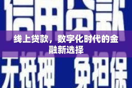 泸州线上贷款，数字化时代的金融新选择