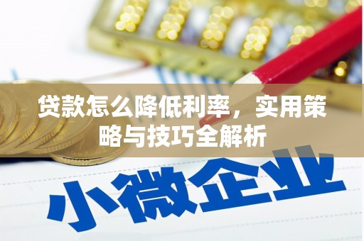 泸州贷款怎么降低利率，实用策略与技巧全解析