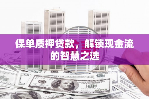 泸州保单质押贷款，解锁现金流的智慧之选