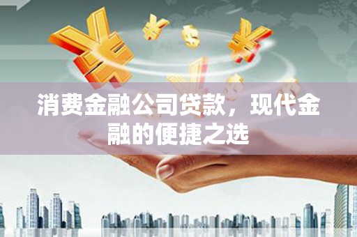 泸州消费金融公司贷款，现代金融的便捷之选