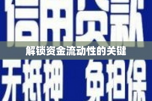 泸州解锁资金流动性的关键
