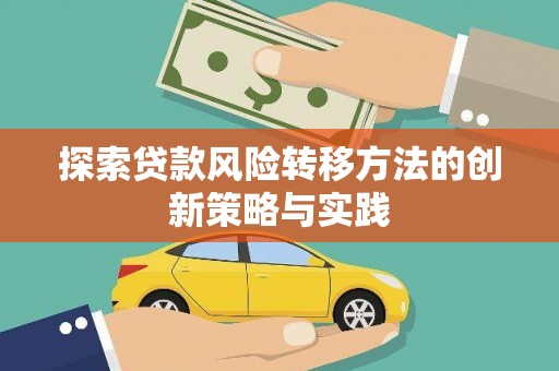 泸州探索贷款风险转移方法的创新策略与实践